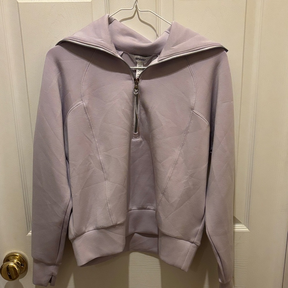 SPANX Light Purple Zip-Up Jacket